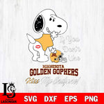 Minnesota Golden Gophers Snoopy If you dont like kiss SVG DXF EPS PNG FILE,Snoopy File Cut, NCAA Digital Download,Instant Download,Christmas Silhouette