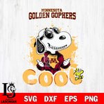 Minnesota Golden Gophers Snoopy Sport 7 Svg Eps Dxf Png File, Digital Download