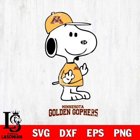 Minnesota Golden Gophers Snoopy Sport 8 Svg Eps Dxf Png File, Digital Download