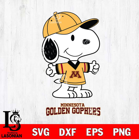 Minnesota Golden Gophers Snoopy football SVG DXF EPS PNG FILE,Snoopy File Cut, NCAA Digital Download,Instant Download,Christmas Silhouette