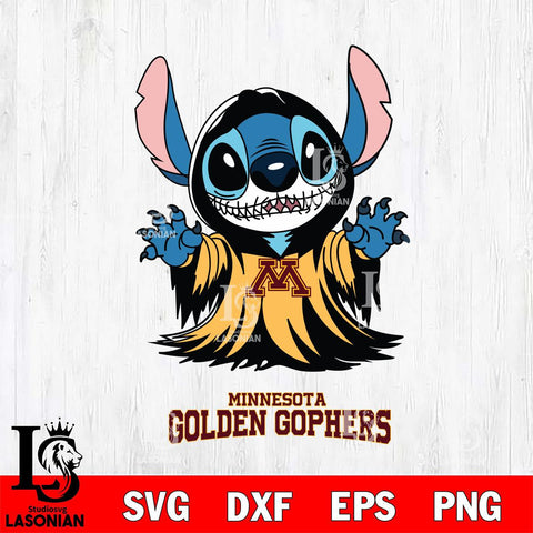 Minnesota Golden Gophers Stitch Ghost Svg Eps Dxf Png File, NCAA svg, Digital Download, Instant Download