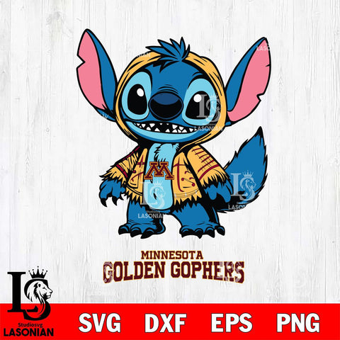Minnesota Golden Gophers Stitch Halloween Svg Eps Dxf Png File, NCAA svg, Digital Download, Instant Download