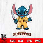 Minnesota Golden Gophers Stitch Horror 2 Svg Eps Dxf Png File, NCAA svg, Digital Download, Instant Download