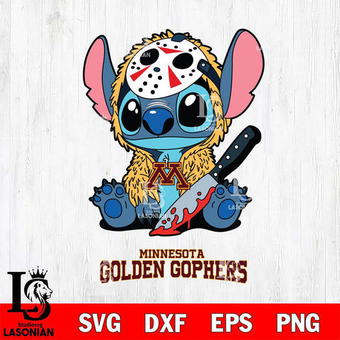 Minnesota Golden Gophers Stitch Jason Voorhees Svg Eps Dxf Png File, NCAA svg, Digital Download, Instant Download