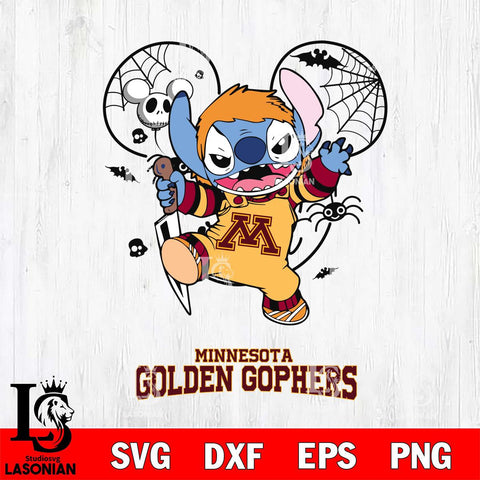 Minnesota Golden Gophers Stitch Michael Halloween Svg Eps Dxf Png File, Digital Download, Instant Download