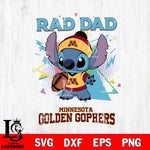 Minnesota Golden Gophers Stitch Rad Dad SVG DXF EPS PNG FILE, NCAA File Cut,Digital Download,Instant Download