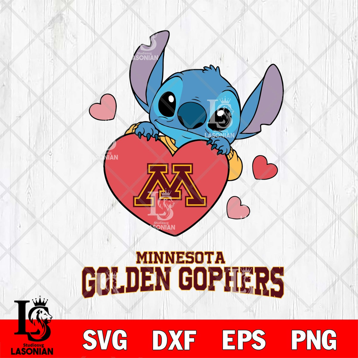 Minnesota Golden Gophers Stitch hugging heart File cut , Football ...