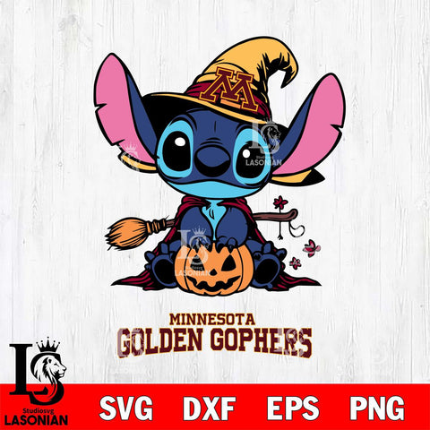 Minnesota Golden Gophers Stitch witch Svg Eps Dxf Png File, NCAA svg, Digital Download, Instant Download