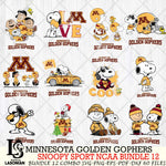 Minnesota Golden Gophers  Snoopy NCAA Bundle 12 SVG Svg Eps Dxf Png File, Digital Download