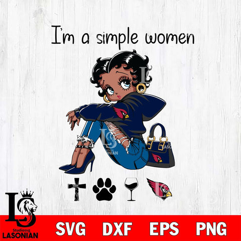 Minnesota Timberwolves Betty Boop Black Fan I Am Simple Women Svg Eps Dxf Png File, Digital Download