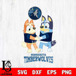 Minnesota Timberwolves Bluey Chilli Dance Svg Eps Dxf Png File, Digital Download, Instant Download