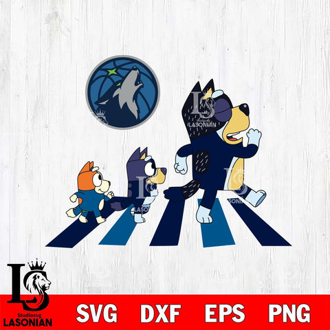 Minnesota Timberwolves Bluey sport 6 Svg Eps Dxf Png File, Digital Download, Instant Download