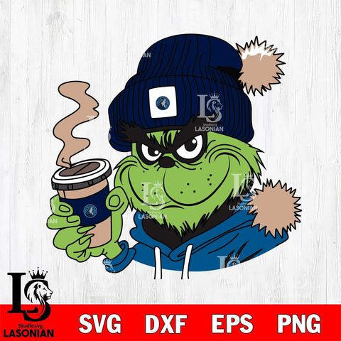Minnesota Timberwolves Boujee Grinch 4 Svg Eps Dxf Png File, Digital Download, Instant Download