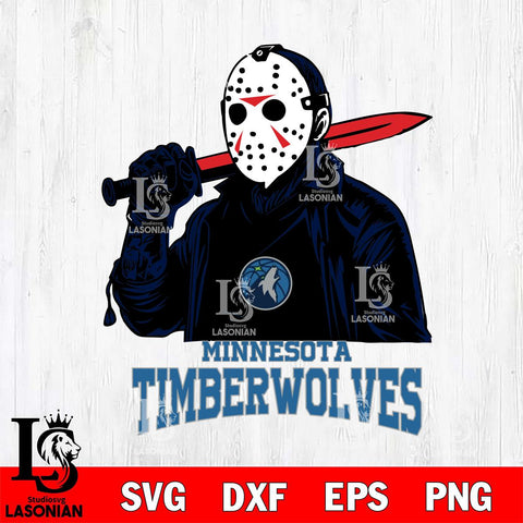 Minnesota Timberwolves Jason Voorhees Horror 12 Svg Eps Dxf Png File, Digital Download, Instant Download