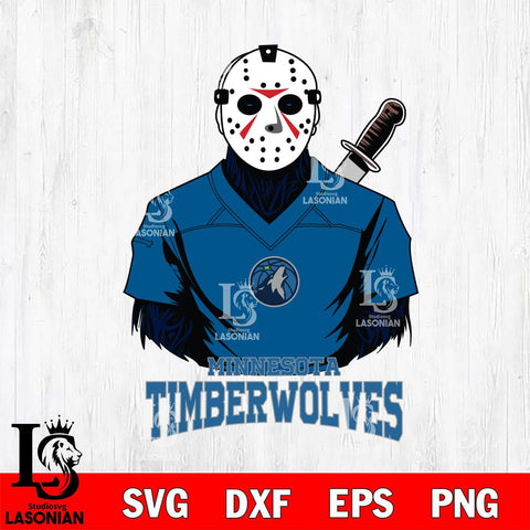 Minnesota Timberwolves Jason Voorhees Horror 4 Svg Eps Dxf Png File, Digital Download, Instant Download