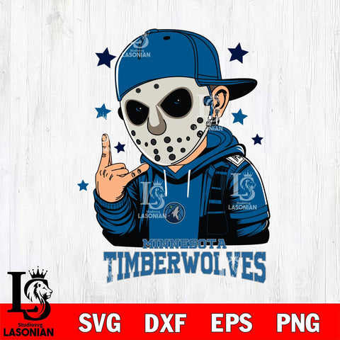 Minnesota Timberwolves Jason Voorhees Horror 9 Svg Eps Dxf Png File, Digital Download, Instant Download