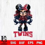 Minnesota Twins Beauty Minnie Mouse Svg Eps Dxf Png File, Digital Download, Instant Download
