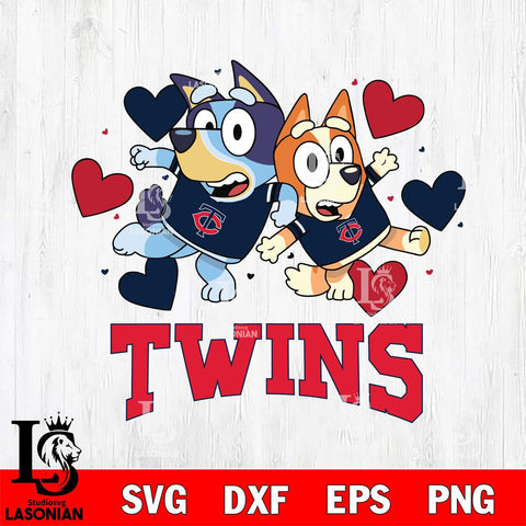 Minnesota Twins Bluey & Bingo 10 Svg Eps Dxf Png File, MLB svg, Digital Download, Instant Download