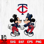 Minnesota Twins Fan Minnie And Mickey Love Svg Eps Dxf Png File, Digital Download, Instant Download