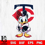 Minnesota Twins Fancy Daisy Duck Disney Svg Eps Dxf Png File, Digital Download, Instant Download