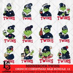 Minnesota Twins Grinch Christmas MLB Bundle 12 Cut Files Cricut, Svg Dxf Eps Png file , Silhouette