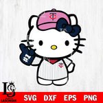Minnesota Twins Hello Kitty sport 10 Svg Eps Dxf Png File, Digital Download, Instant Download