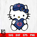 Minnesota Twins Hello Kitty sport 4 Svg Eps Dxf Png File, Digital Download, Instant Download