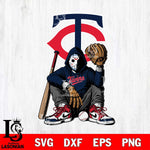 Minnesota Twins MLB Jason Voorhees Halloween SVG Svg Eps Dxf Png File, Digital Download, Instant Download
