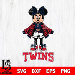 Minnesota Twins Style Minnie Disney Svg Eps Dxf Png File, Digital Download, Instant Download