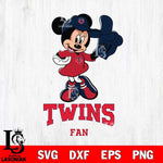 Minnesota Twins #1 Fan Minnie Mouse Svg Eps Dxf Png File, Digital Download, Instant Download
