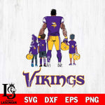 Minnesota Vikings 4 Father and son Rugby SVG DXF EPS PNG FILE,NFL SVG, Father day Digital Download,Instant Download, Silhouette