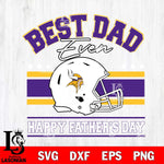 Minnesota Vikings Best Dad Ever SVG DXF EPS PNG FILE, NFL File Cut,Digital Download,Instant Download, Silhouette