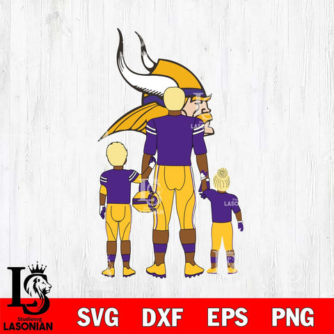 Minnesota Vikings Best Dad Ever , father day , DAD NFL 4 Svg Eps Dxf Png File, Digital Download, Instant Download