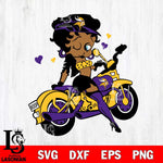 Minnesota Vikings Betty Boop And Badass Motor SVG Svg Eps Dxf Png File, Digital Download, Instant Download