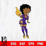 Minnesota Vikings Betty Boop Cheering SVG Svg Eps Dxf Png File, Digital Download, Instant Download