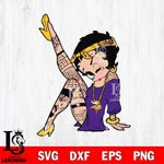 Minnesota Vikings Betty Boop Tattoo Girl Svg Eps Dxf Png File, Digital Download, Instant Download