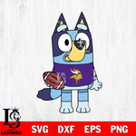 Minnesota Vikings Bluey 2 NFL Svg Eps Dxf Png File, Digital Download, Instant Download