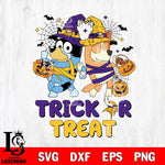 Minnesota Vikings Bluey Trick or Treat Halloween 2 Svg Eps Dxf Png File, Digital Download, Instant Download