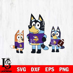 Minnesota Vikings Bluey svg , Bluey family NFL Svg Eps Dxf Png File, Digital Download, Instant Download