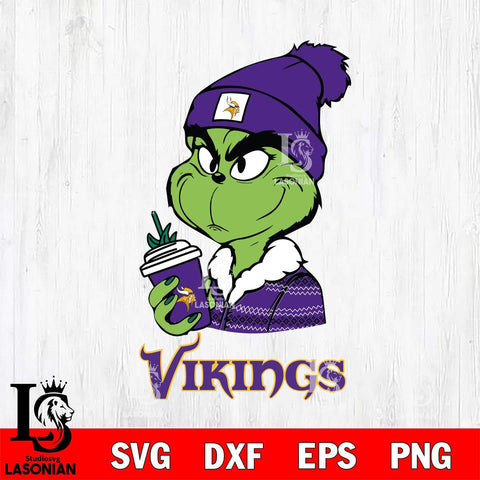 Minnesota Vikings Boujee Grinch Christmas Svg Eps Dxf Png File,Cricut svg files, Digital Download, Instant Download