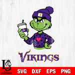 Minnesota Vikings Boujee Grinch Heart Christmas Svg Eps Dxf Png File,Cricut svg files, Digital Download, Instant Download