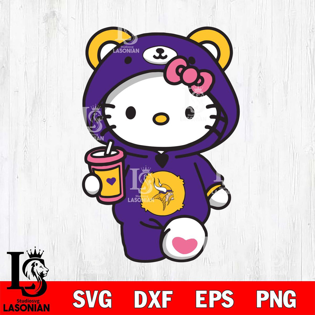 Minnesota Vikings Cute Hello Kitty – lasoniansvg