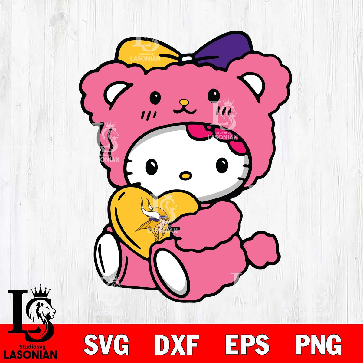 Minnesota Vikings Cute Hello Kitty 3 – lasoniansvg