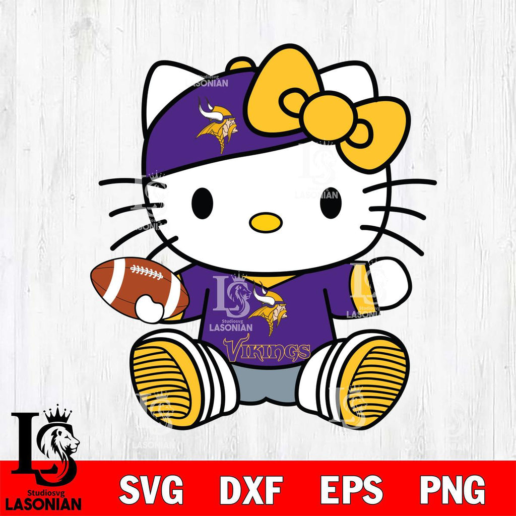 Minnesota Vikings Cute Hello Kitty Football 11 – lasoniansvg