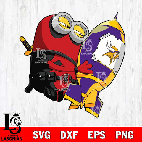 Minnesota Vikings Deadpool Minion Marvel Svg Eps Dxf Png File, Digital Download, Instant Download