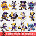 Minnesota Vikings Disney NFL Bundle 12 Svg Eps Dxf Png File, Digital Download, Instant Download