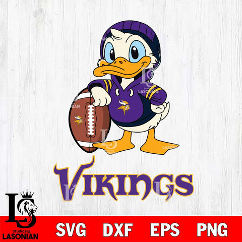 Minnesota Vikings Donald Duck Cool Sport Cricut, NFL SVG DXF EPS PNG FILE, Digital Download,Instant Download, Silhouette