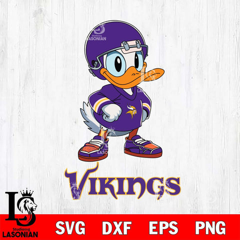 Minnesota Vikings Donald Duck NFL Cricut, NFL SVG DXF EPS PNG FILE, Digital Download,Instant Download, Silhouette