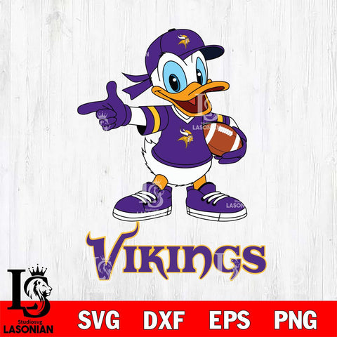 Minnesota Vikings Donald Duck Sport Cricut, NFL SVG DXF EPS PNG FILE, Digital Download,Instant Download, Silhouette