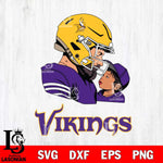 Minnesota Vikings Father And Child Rugby SVG DXF EPS PNG FILE,NFL SVG, Father day Digital Download,Instant Download, Silhouette